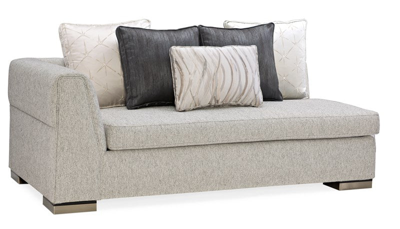 Edge Laf Loveseat - Satin Ebony, Whisper Of Gold