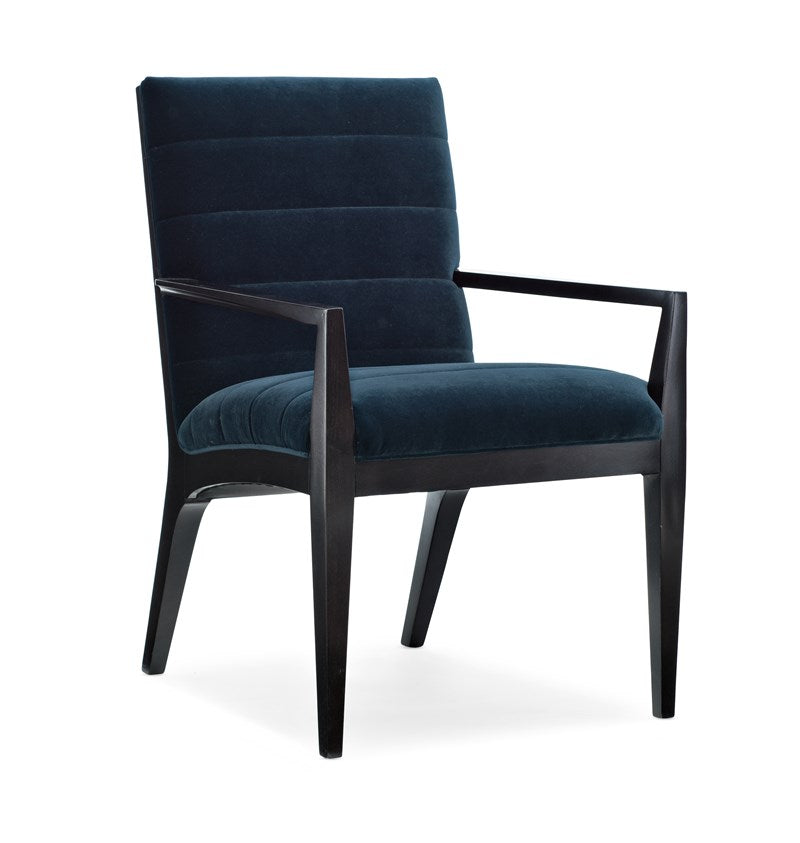 Blue dining chair by caracole