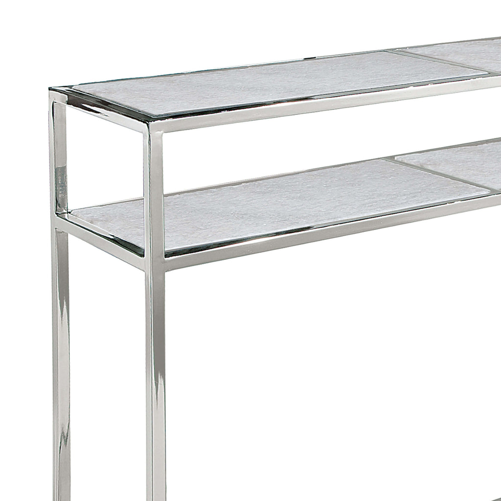 Echelon Console Table - Polished Nickel