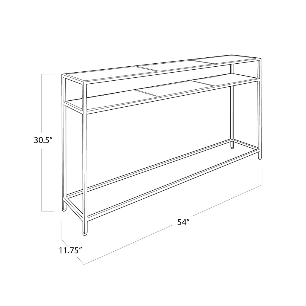 Echelon Console Table - Polished Nickel