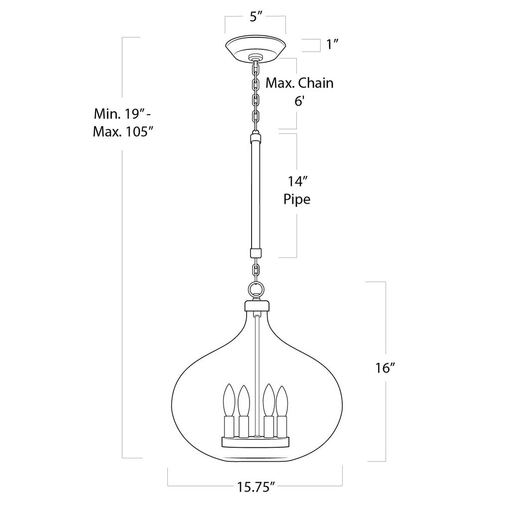 Dover Pendant - Oil Rubbed Bronze