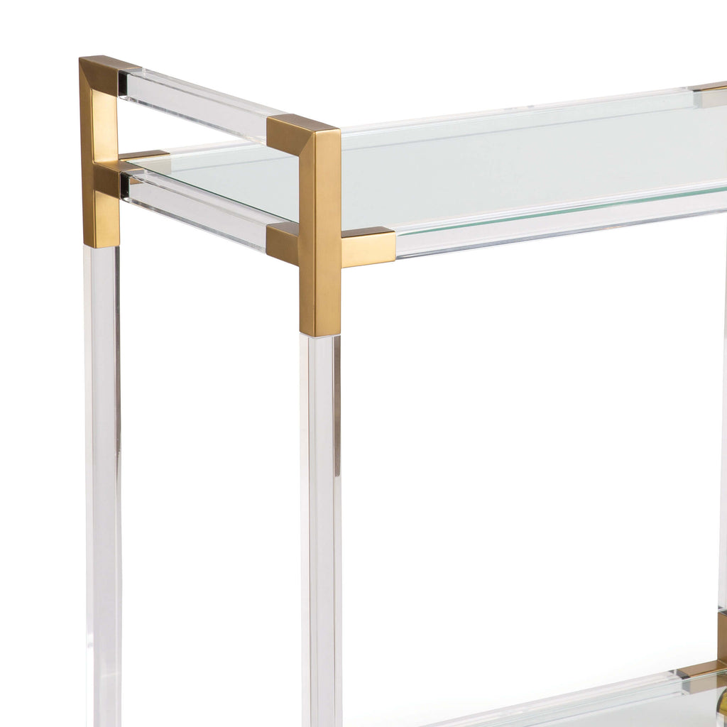 Americano Bar Cart - Natural Brass