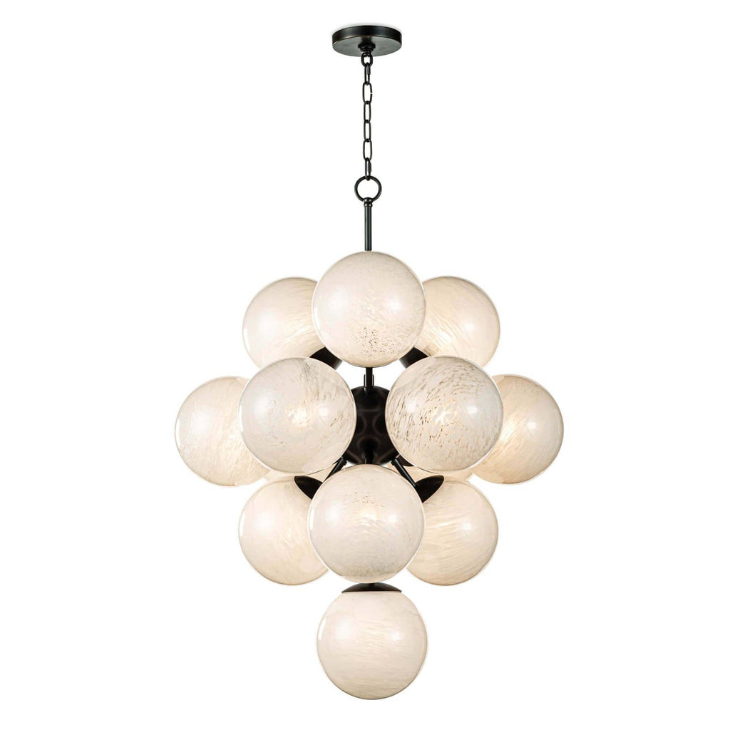 La Dame Chandelier - Swirl Glass Oil Rubbed Bronze