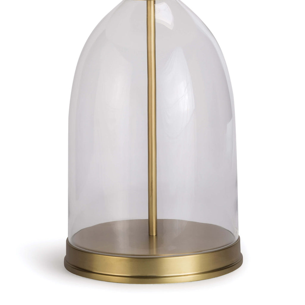 Glass Dome Table Lamp - Natural Brass