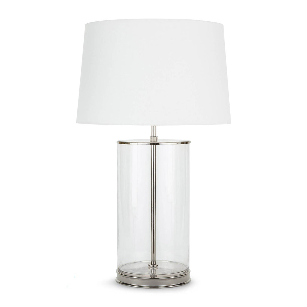 Magelian Glass Table Lamp - Polished Nickel