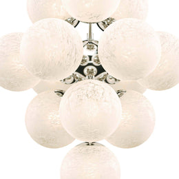 La Dame Chandelier - Swirl Glass Polished Nickel