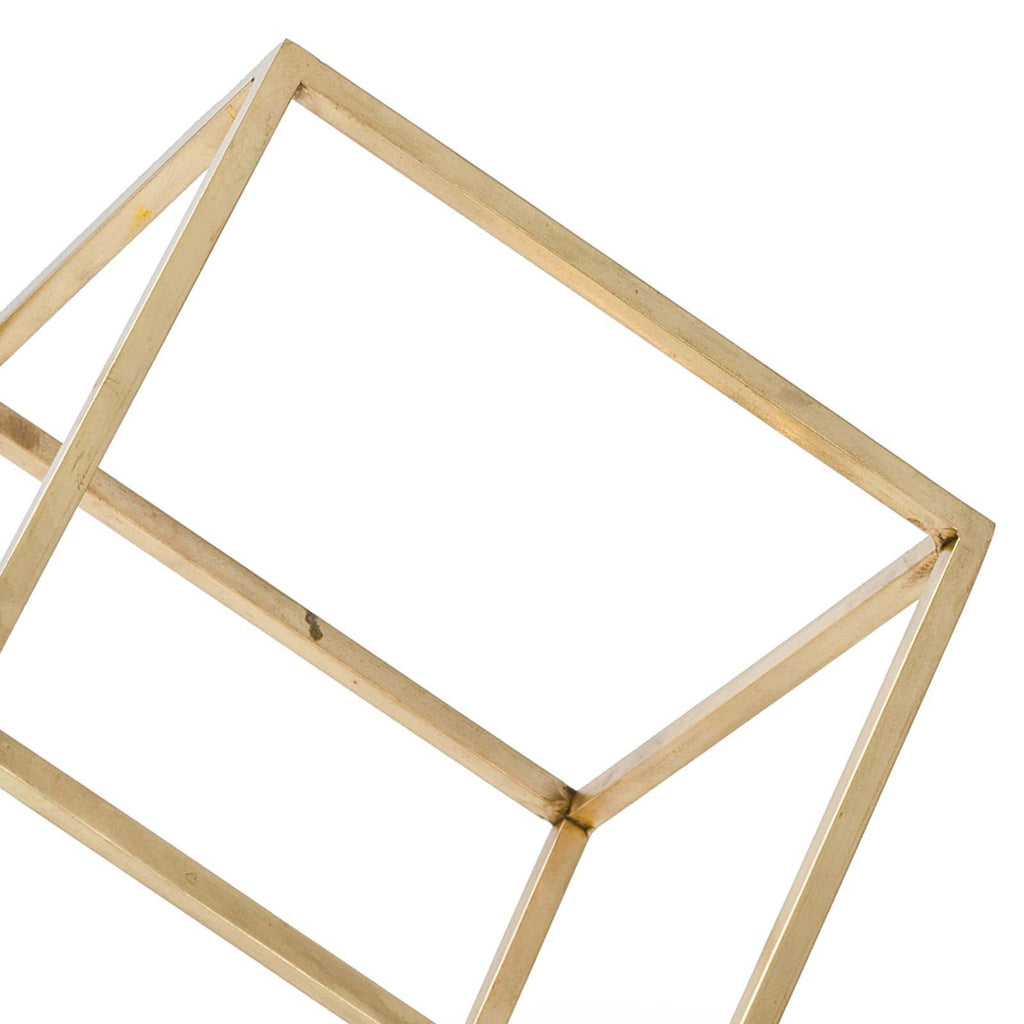 Open Standing Cube - Brass