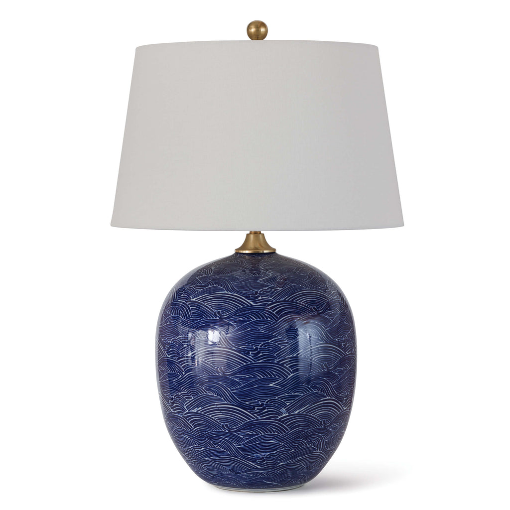 Harbor Ceramic Table Lamp - Blue