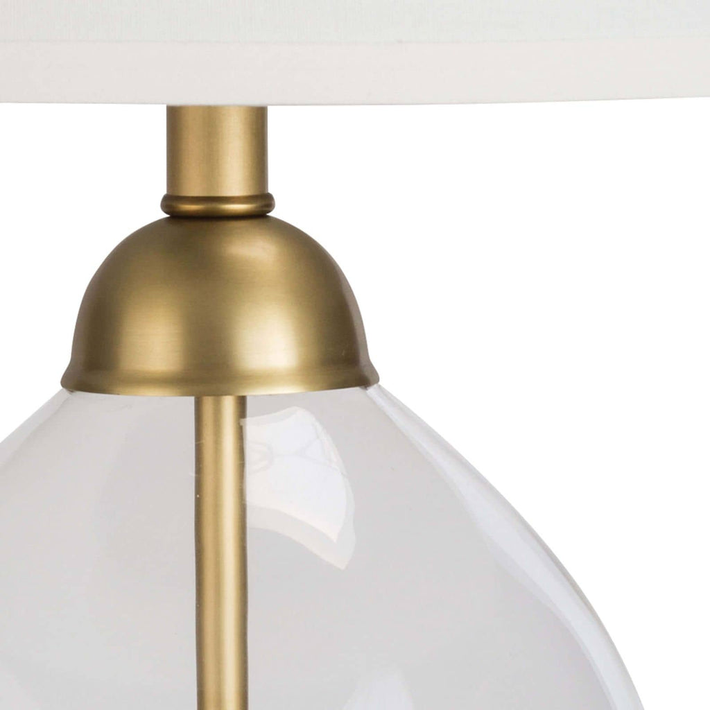 Glass Dome Table Lamp - Natural Brass