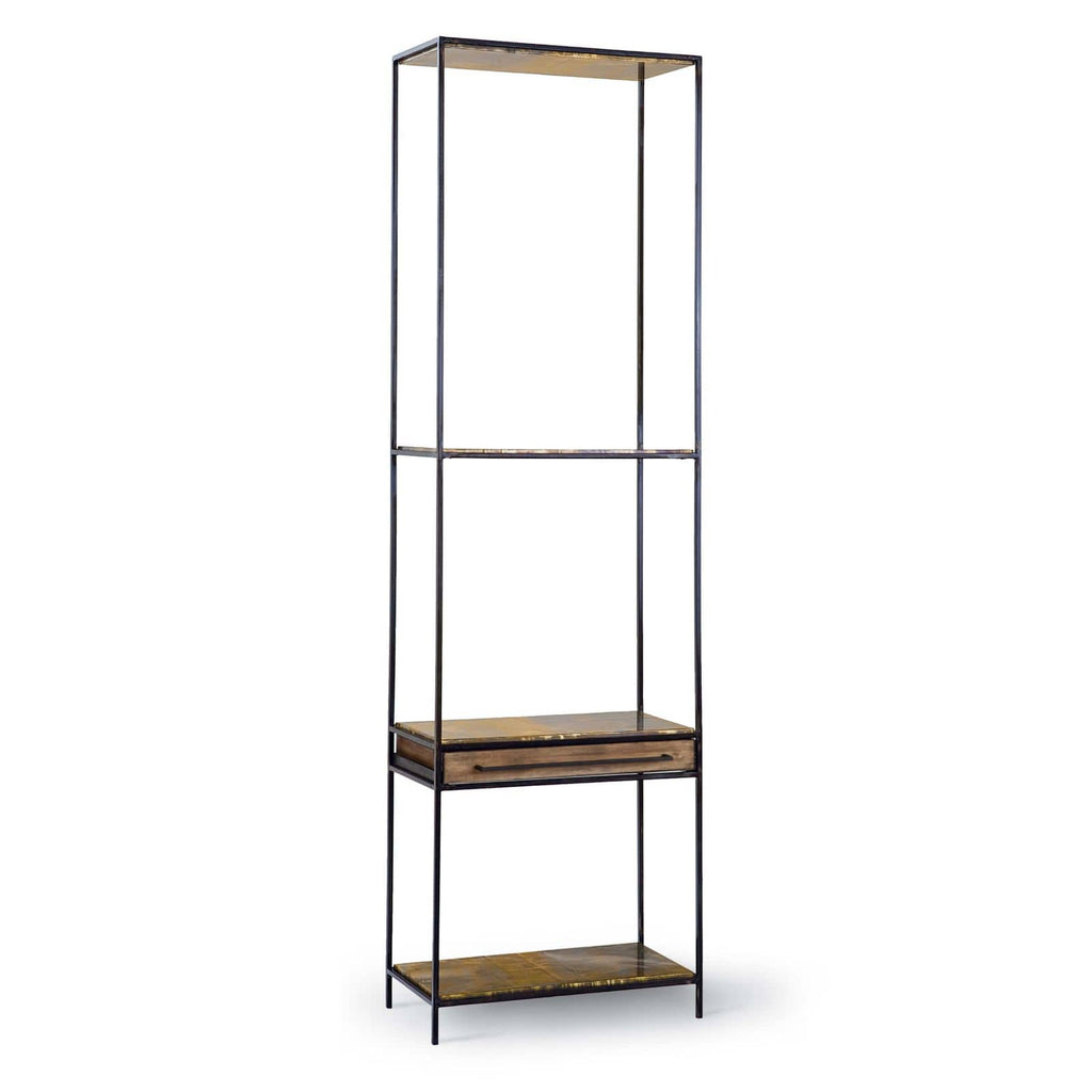 Baxter Thin Etagere - Blackened Iron