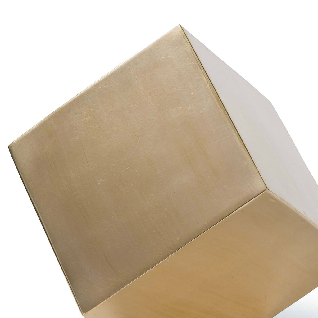 Closed Standing Cube - Brass