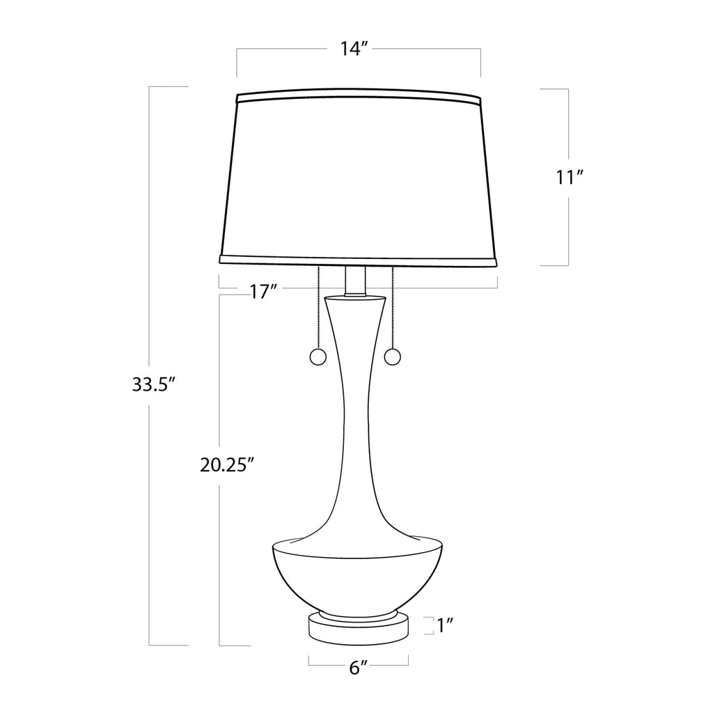 Embossed Vessel Table Lamp - Ambered Silver