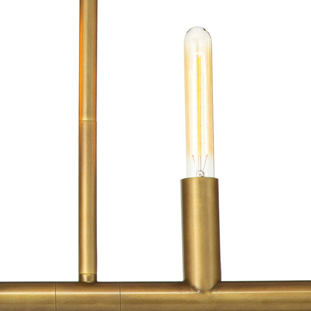 Wolfe Linear Chandelier - Natural Brass