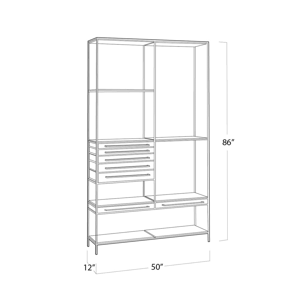 Baxter Etagere - Blackened Iron