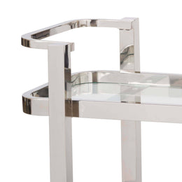 Carter Bar Cart Small - Polished Stainless Steel