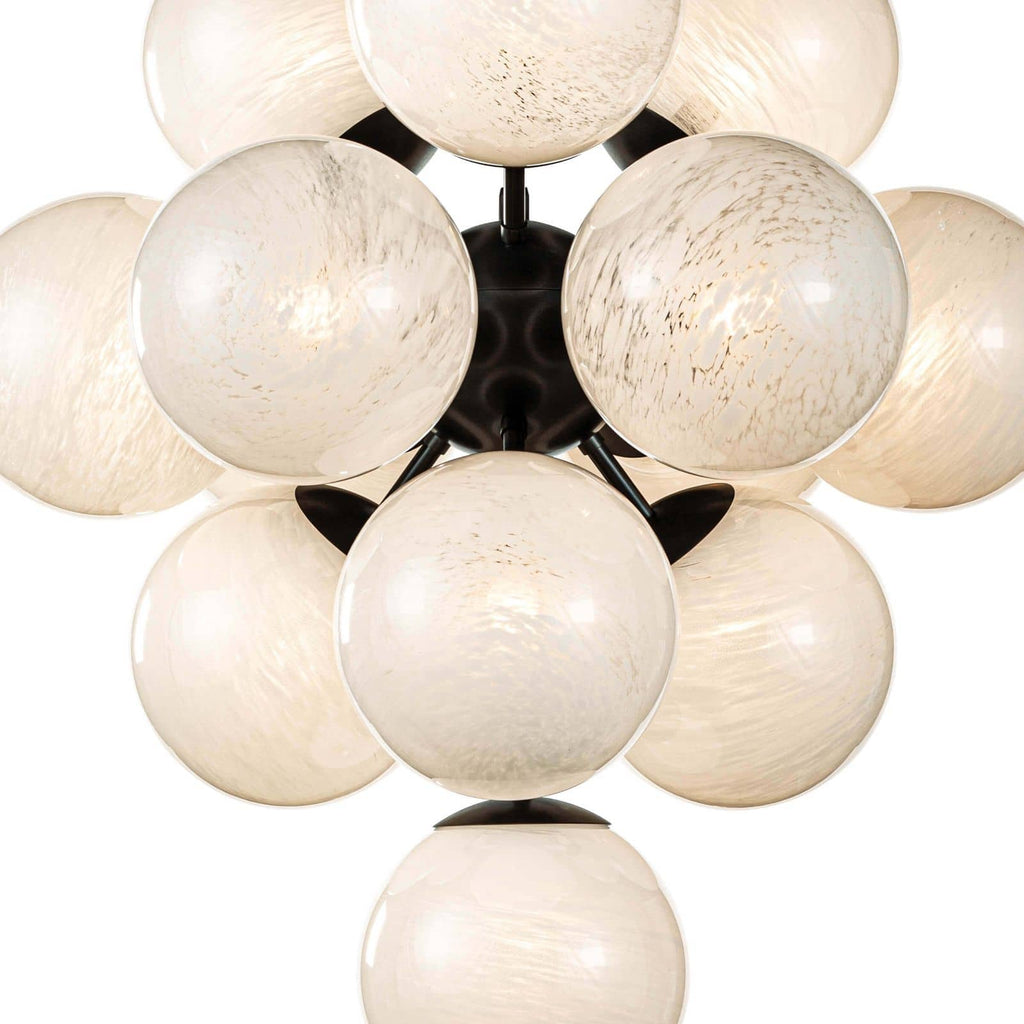 La Dame Chandelier - Swirl Glass Oil Rubbed Bronze