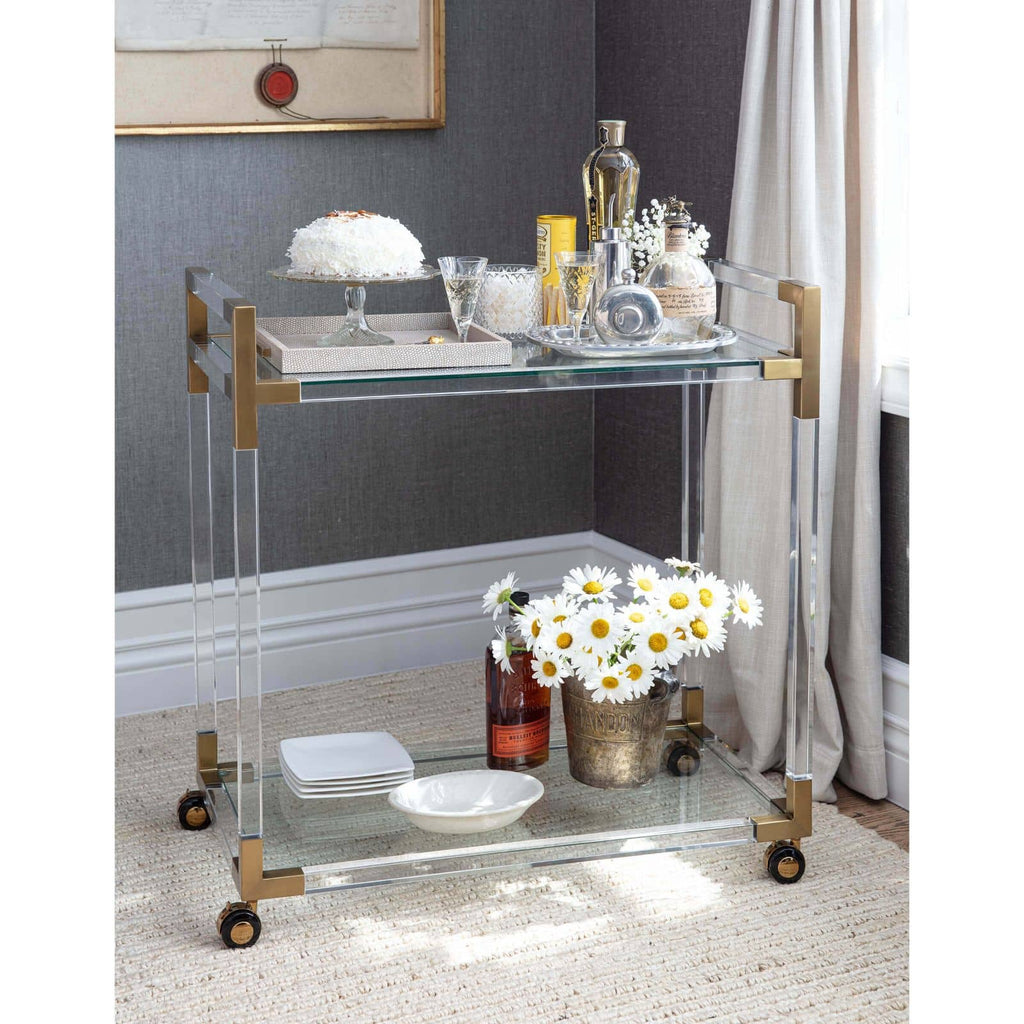 Americano Bar Cart - Natural Brass