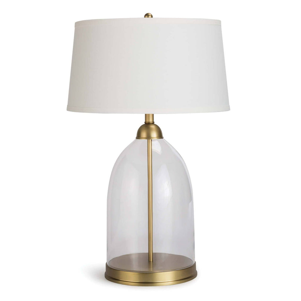 Glass Dome Table Lamp - Natural Brass