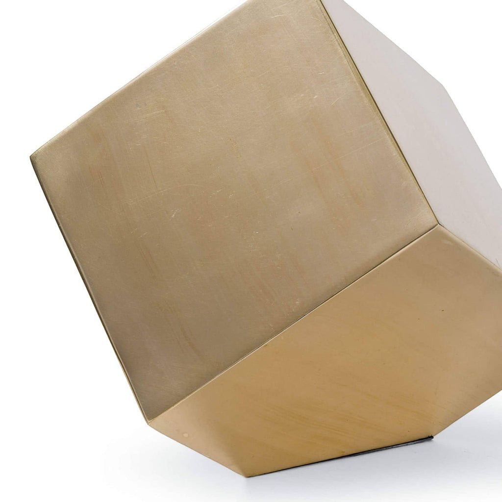 Closed Standing Cube - Brass