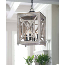 Wood Lattice Lantern