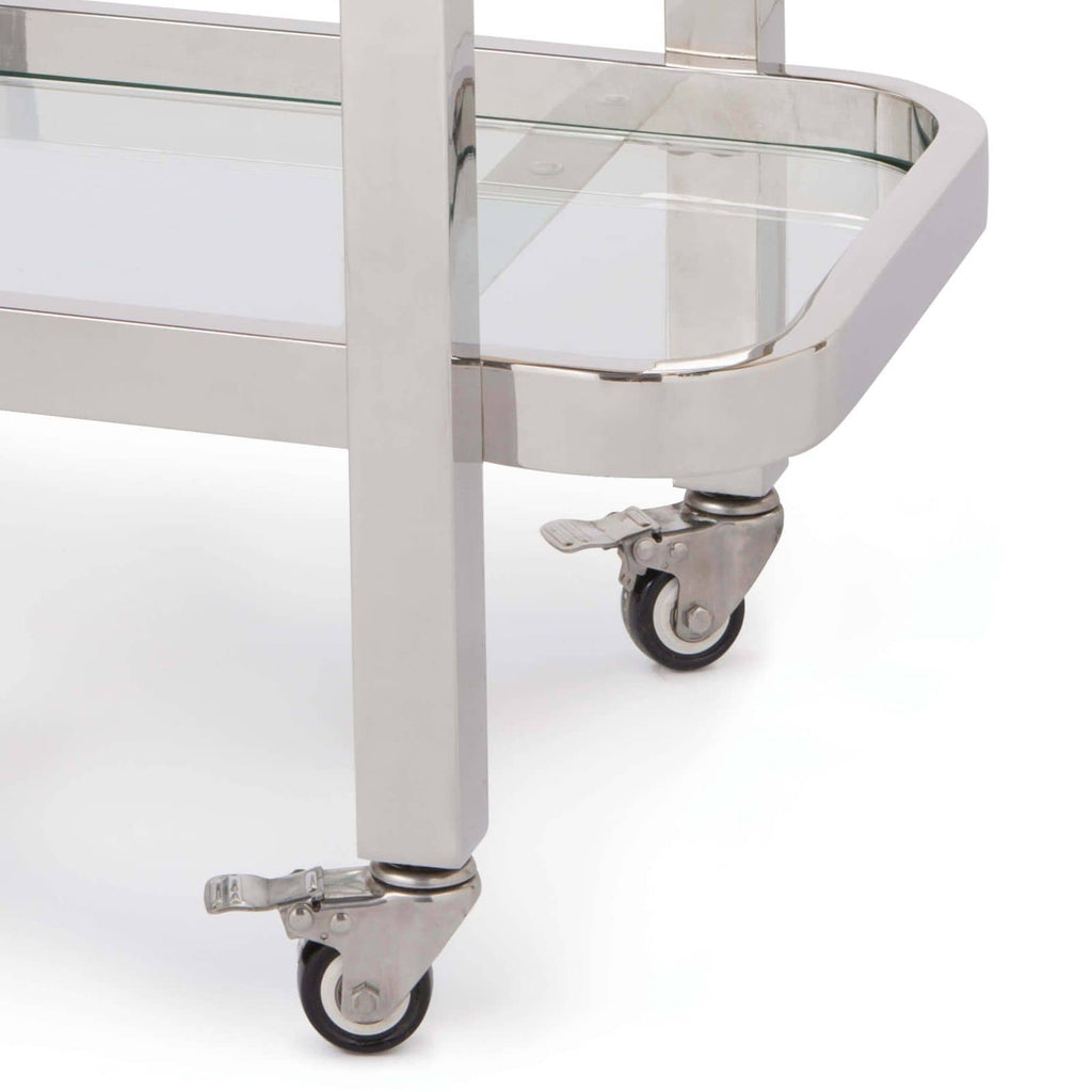Carter Bar Cart Small - Polished Stainless Steel