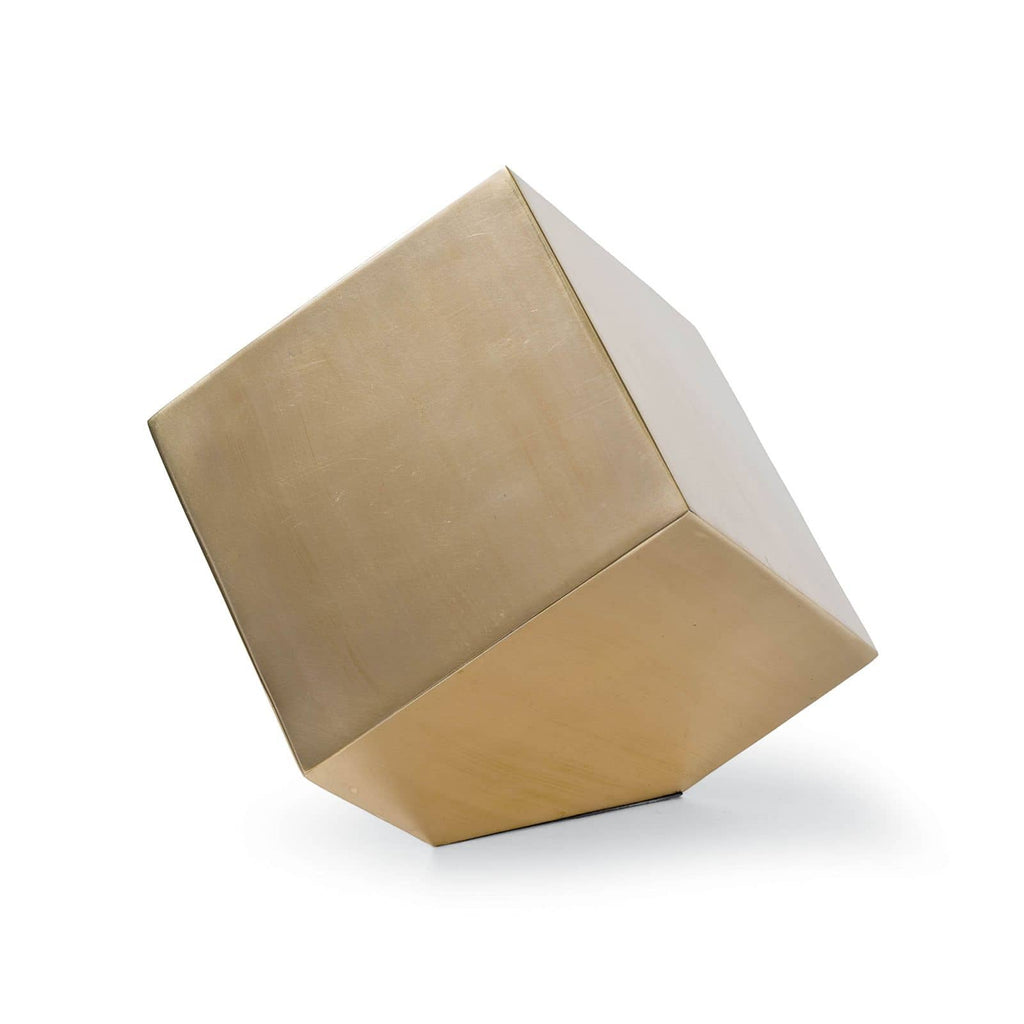 Closed Standing Cube - Brass