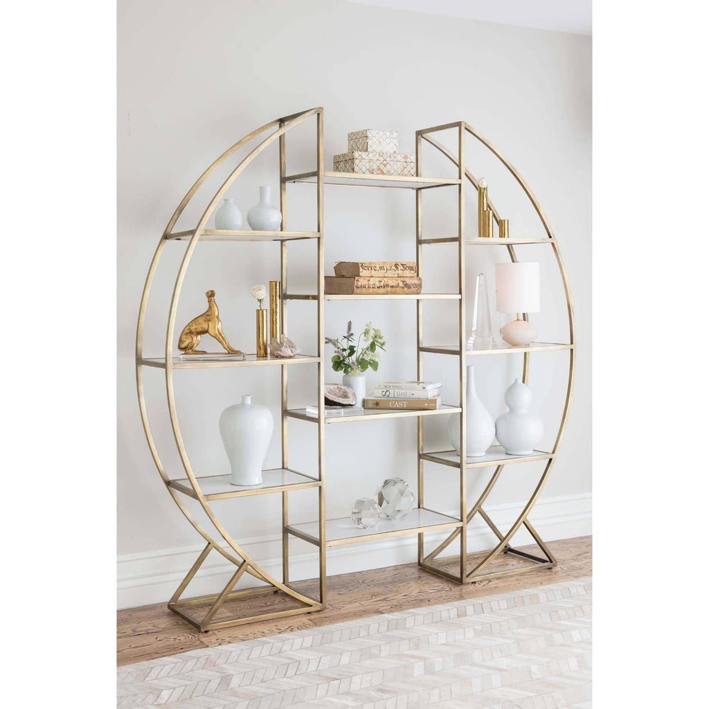 Hoop Etagere - Natural Brass