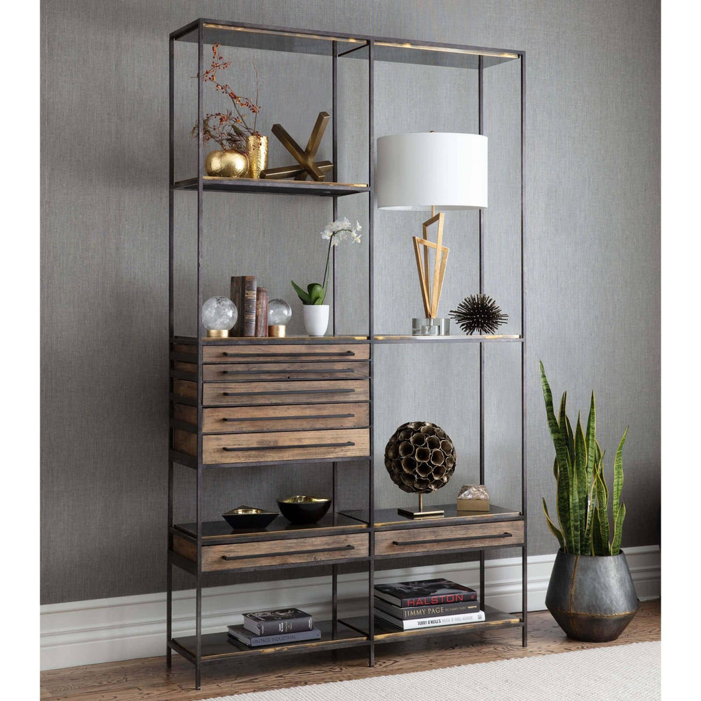 Baxter Etagere - Blackened Iron