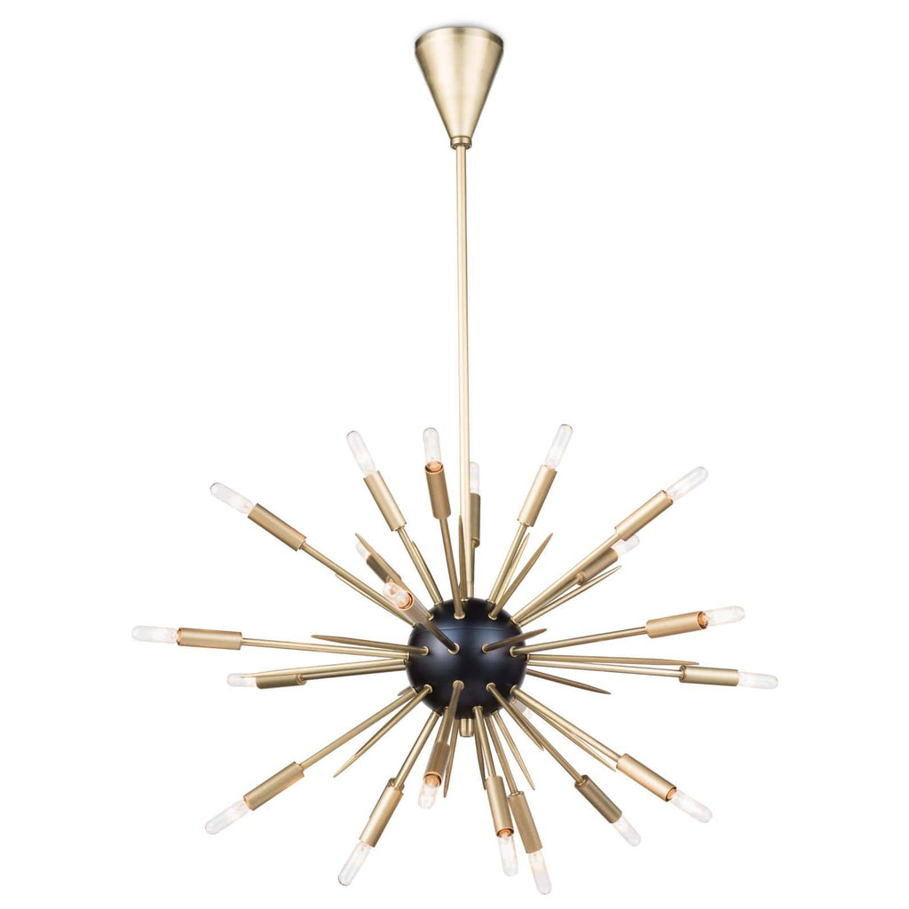 Nebula Chandelier Small - Black and Natural Brass