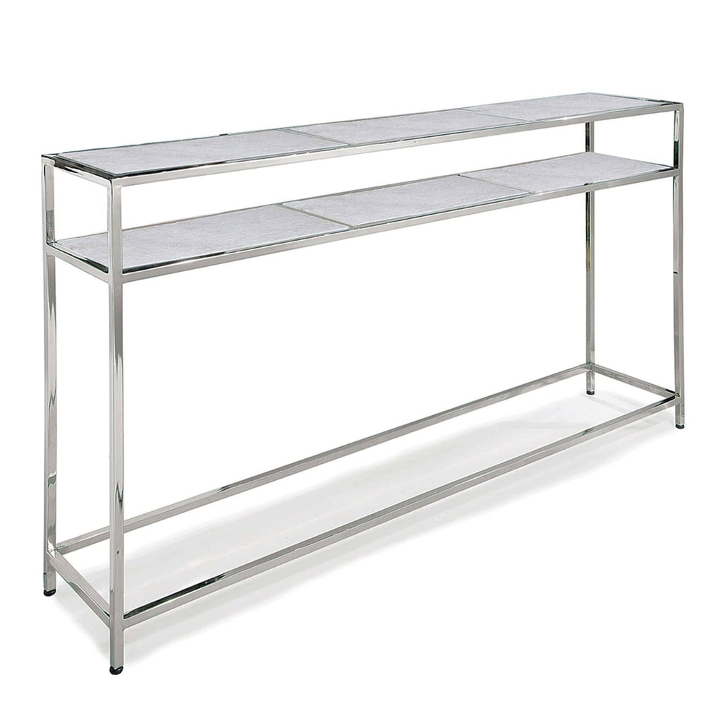 Echelon Console Table - Polished Nickel