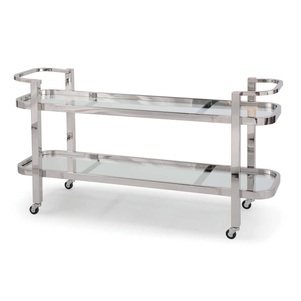 Carter Bar Cart - Polished Stainless Steel