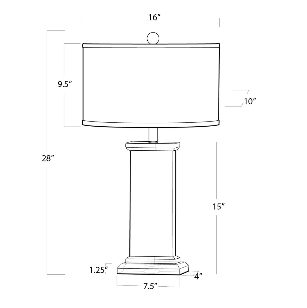 Brook Mother of Pearl Table Lamp