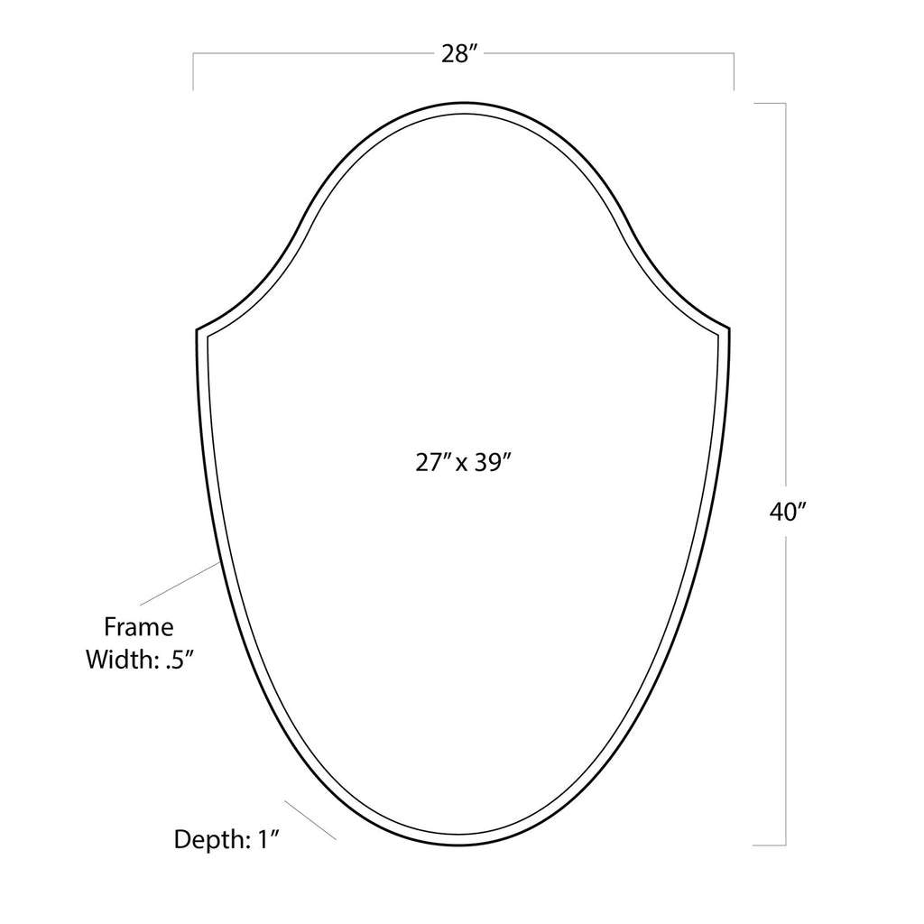 Crest Mirror - Steel