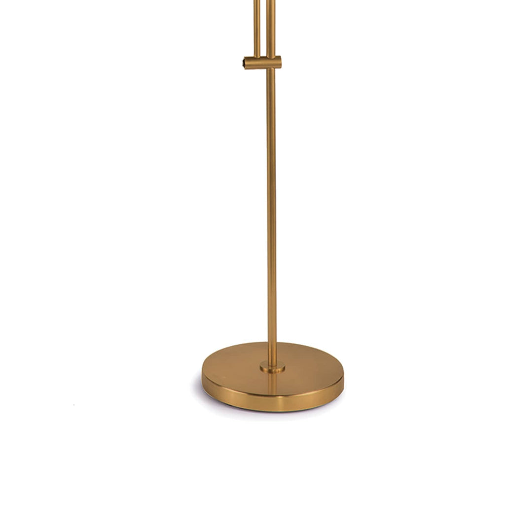 Arc Floor Lamp With Metal Shade - Natural Brass