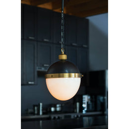 Otis Pendant Medium - Blackened and Natural Brass