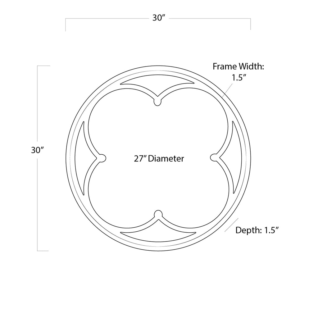 Lula Quatrefoil Mirror Small - White