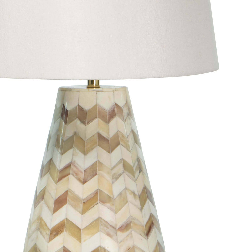 Cassia Chevron Table Lamp - Natural