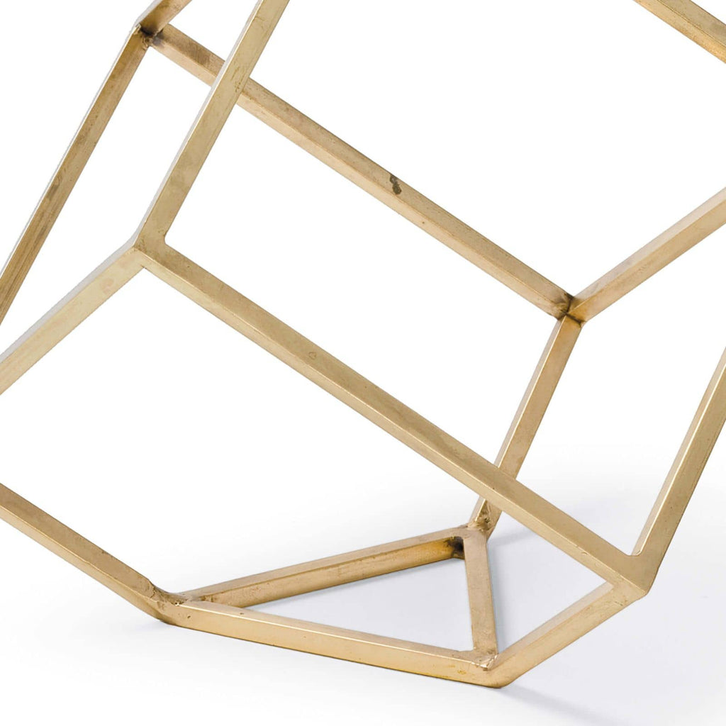 Open Standing Cube - Brass