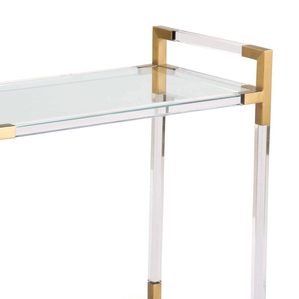 Americano Bar Cart - Natural Brass