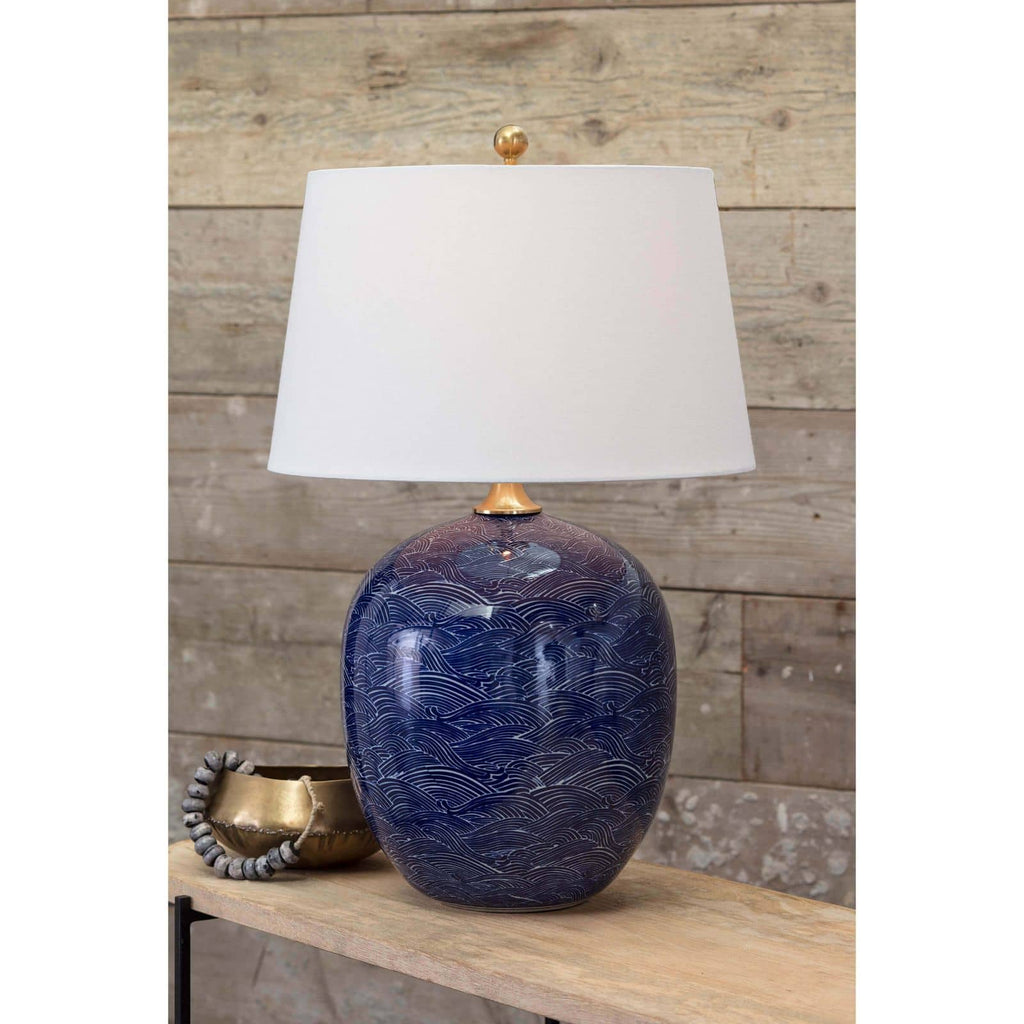 Harbor Ceramic Table Lamp - Blue