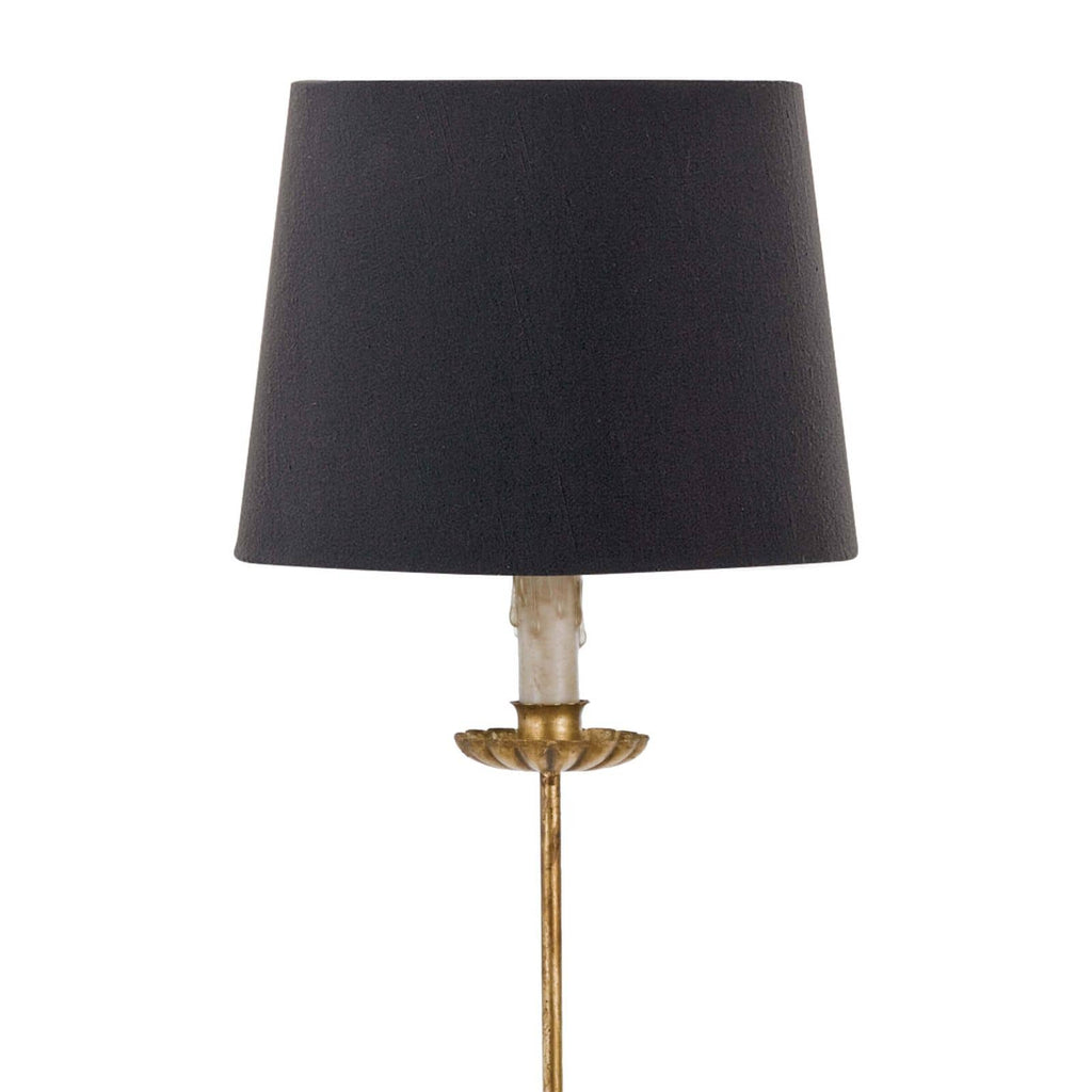 Clove Stem Buffet Table Lamp With Black Shade