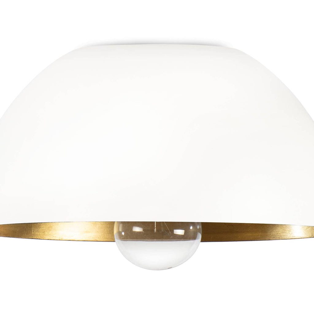 Sigmund Flush Mount - White and Gold