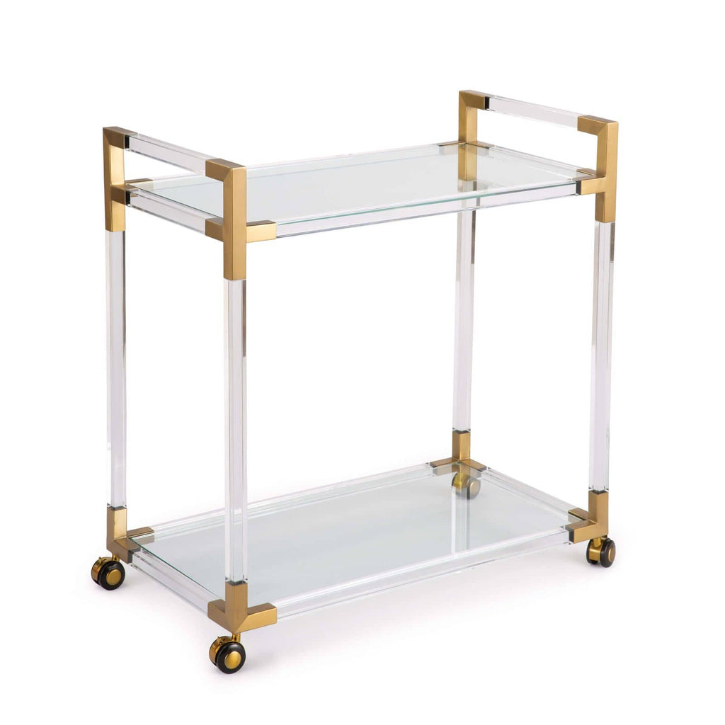 Americano Bar Cart - Natural Brass