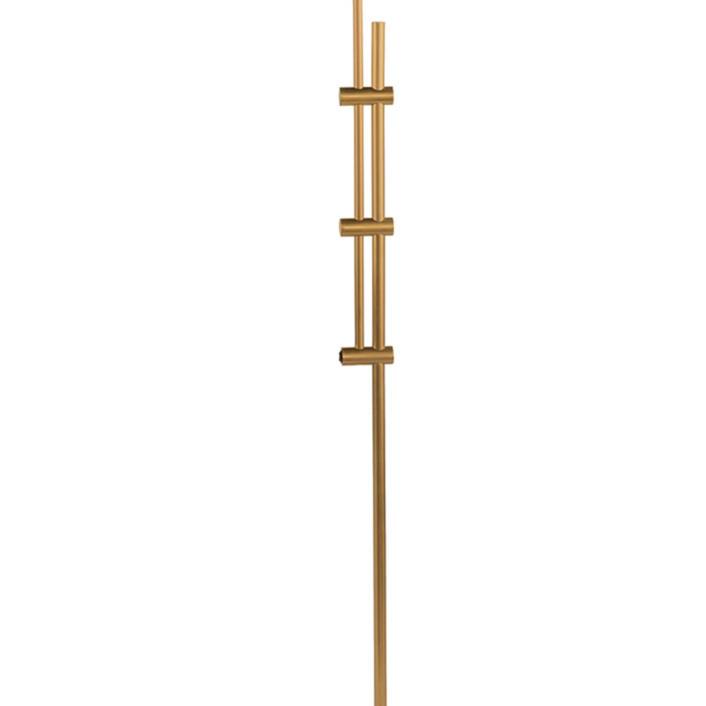 Arc Floor Lamp With Metal Shade - Natural Brass