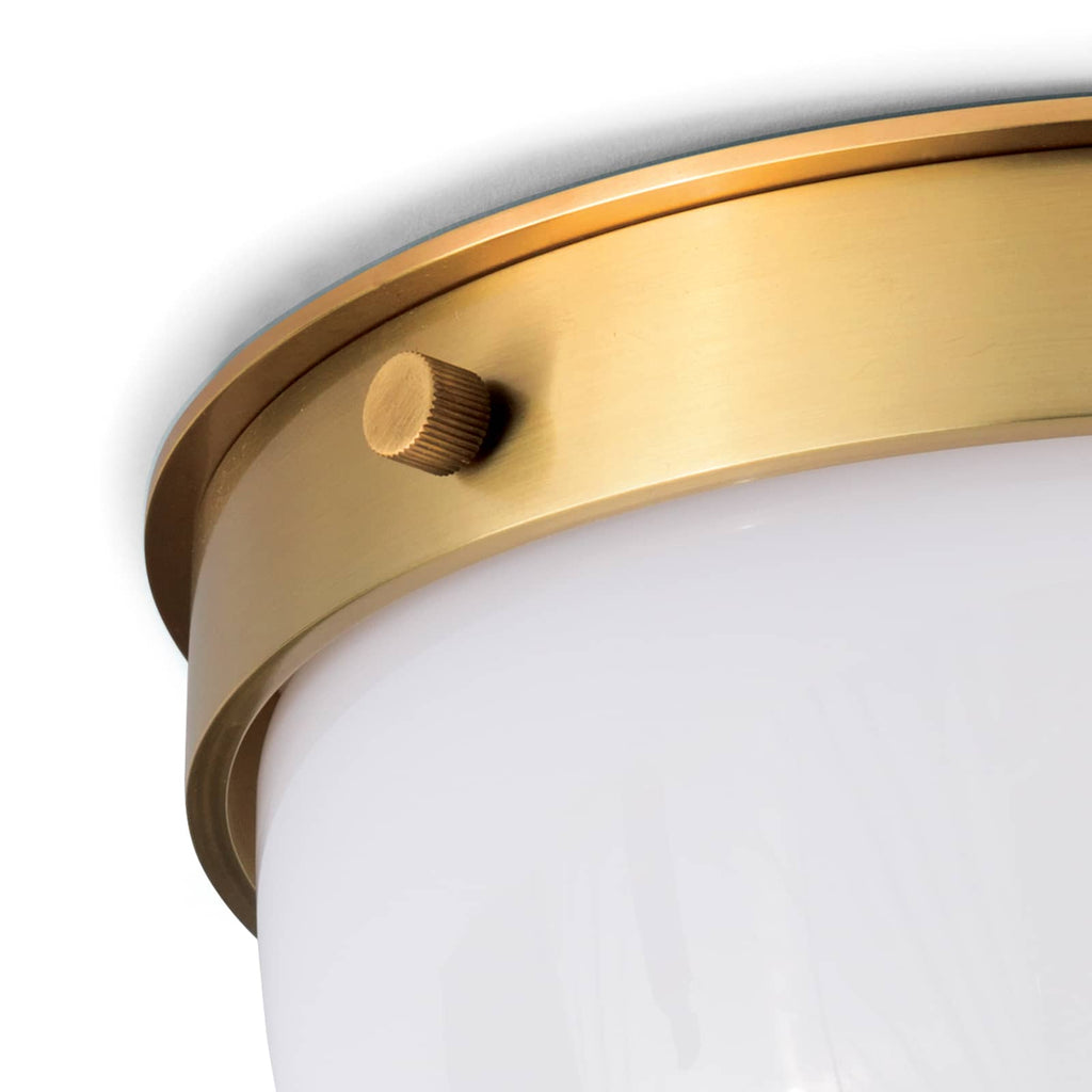 Bay Harbor Flush Mount - Natural Brass