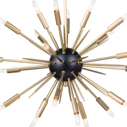 Nebula Chandelier Small - Black and Natural Brass