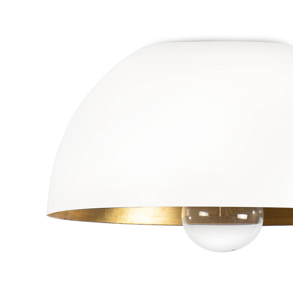 Sigmund Flush Mount - White and Gold