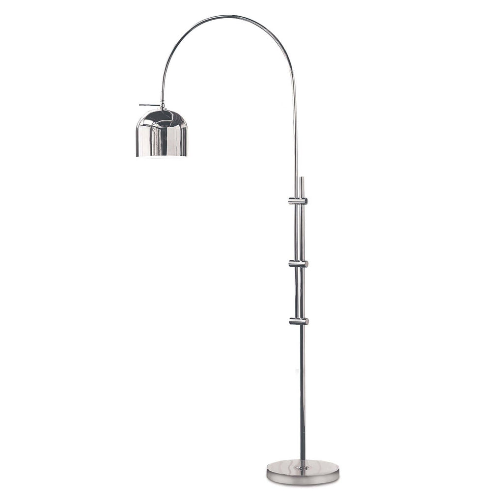 Arc Floor Lamp With Metal Shade - Polished Nickel