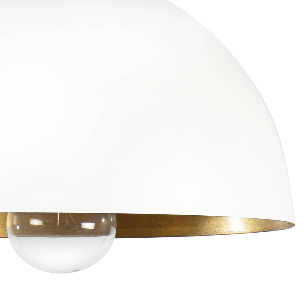 Sigmund Flush Mount - White and Gold