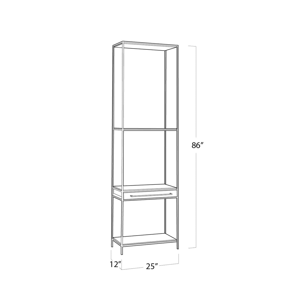 Baxter Thin Etagere - Blackened Iron